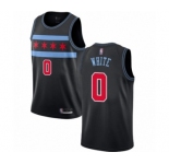 Youth Chicago Bulls #0 Coby White Swingman Black Basketball Jersey - City Edition