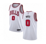 Youth Chicago Bulls #0 Coby White Swingman White Basketball Jersey - Association Edition