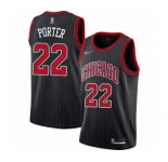Youth Chicago Bulls #22 Otto Porter Swingman Black Finished Basketball Jersey - Statement Edition