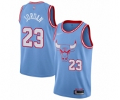Youth Chicago Bulls #23 Michael Jordan Swingman Blue Basketball Jersey - 2019-20 City Edition