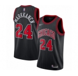 Youth Chicago Bulls #24 Lauri Markkanen Swingman Black Finished Basketball Jersey - Statement Edition