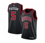 Youth Chicago Bulls #5 John Paxson Swingman Black Finished Basketball Jersey - Statement Edition