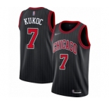 Youth Chicago Bulls #7 Toni Kukoc Swingman Black Finished Basketball Jersey - Statement Edition