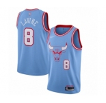 Youth Chicago Bulls #8 Zach LaVine Swingman Blue Basketball Jersey - 2019-20 City Edition