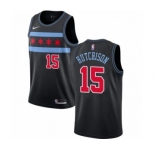 Youth Nike Chicago Bulls #15 Chandler Hutchison Swingman Black NBA Jersey - City Edition
