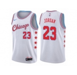 Youth Nike Chicago Bulls #23 Michael Jordan Swingman White NBA Jersey - City Edition