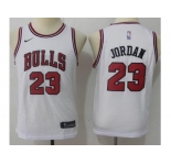 Youth Nike Chicago Bulls #23 Michael Jordan White NBA Swingman Jersey