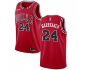 Youth Nike Chicago Bulls #24 Lauri Markkanen Swingman Red Road NBA Jersey - Icon Edition