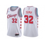 Youth Nike Chicago Bulls #32 Kris Dunn Swingman White NBA Jersey - City Edition