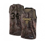 Youth Nike Chicago Bulls #34 Wendell Carter Jr. Swingman Camo Realtree Collection NBA Jersey