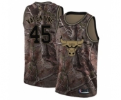Youth Nike Chicago Bulls #45 Denzel Valentine Swingman Camo Realtree Collection NBA Jersey