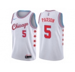 Youth Nike Chicago Bulls #5 John Paxson Swingman White NBA Jersey - City Edition