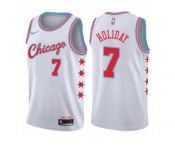 Youth Nike Chicago Bulls #7 Justin Holiday Swingman White NBA Jersey - City Edition