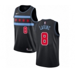 Youth Nike Chicago Bulls #8 Zach LaVine Swingman Black NBA Jersey - City Edition