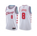 Youth Nike Chicago Bulls #8 Zach LaVine Swingman White NBA Jersey - City Edition