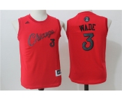 youth nba chicago bulls #3 wade red[2016 Christmas edition]