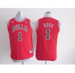 youth nba jerseys chicago bulls #1 rose red[revolution 30 swingman]