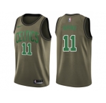Men Nike Boston Celtics #11 Kyrie Irving Green Salute to Service NBA Swingman Jersey