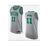 Men Nike Boston Celtics #11 Kyrie Irving Grey NBA Swingman Icon Edition Jersey
