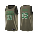 Men Nike Boston Celtics #13 Marcus Morris Green Salute to Service NBA Swingman Jersey