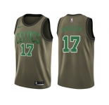 Men Nike Boston Celtics #17 John Havlicek Green Salute to Service NBA Swingman Jersey