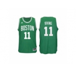 Men's Adidas Boston Celtics #11 Kyrie Irving Authentic Green(White No.) Road NBA Jersey