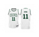 Men's Adidas Boston Celtics #11 Kyrie Irving Authentic White Home NBA Jersey