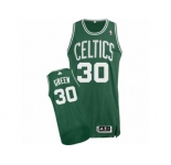 Men's Adidas Boston Celtics #30 Gerald Green Authentic Green(White No.) Road NBA Jersey