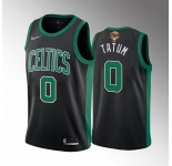 Men's Boston Celtics #0 Jayson Tatum 2022 Black Finals Stitched Jersey