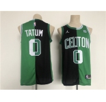 Men's Boston Celtics #0 Jayson Tatum 2022 Green Black Stitched Jersey