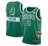 Men's Boston Celtics #0 Jayson Tatum 2022 Green NBA Finals Stitched Jersey
