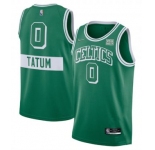 Men's Boston Celtics #0 Jayson Tatum 75th Anniversary Green 2021 Stitched Basketball Jersey