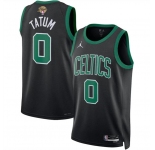 Men's Boston Celtics #0 Jayson Tatum Black 2024 Finals Statement Edition Stitched Basketball Jersey