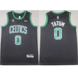 Men's Boston Celtics #0 Jayson Tatum Black Stitched Basketball Jersey
