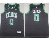 Men's Boston Celtics #0 Jayson Tatum Black Stitched Basketball Jersey