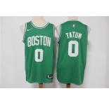 Men's Boston Celtics #0 Jayson Tatum Green 75th Anniversary Diamond 2021 Stitched Jersey