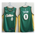 Men's Boston Celtics #0 Jayson Tatum Green Stitched Basketball Jersey