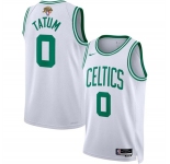 Men's Boston Celtics #0 Jayson Tatum White 2024 Finals Association Edition Stitched Basketball Jersey