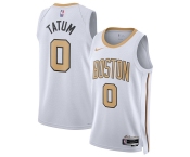 Men's Boston Celtics #0 Jayson Tatum White 2025-26 City Edition Swingman Stitched Basketball Jersey