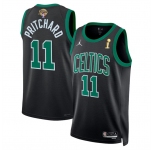 Men's Boston Celtics #11 Payton Pritchard Black 2024 Finals Champions Statement Edition Stitched Basketball Jersey