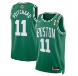 Men's Boston Celtics #11 Payton Pritchard Kelly Green 2024 Finals Champions Icon Edition Stitched Basketball Jersey