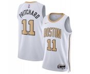 Men's Boston Celtics #11 Payton Pritchard White 2025-26 City Edition Swingman Stitched Basketball Jersey