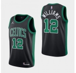 Men's Boston Celtics #12 Grant Williams Black Jordan Brand 2020-21 Statement Jersey