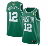 Men's Boston Celtics #12 Oshae Brissett Kelly Green 2024 Finals Champions Icon Edition Stitched Basketball Jersey