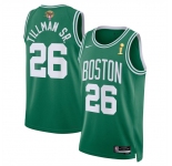 Men's Boston Celtics #26 Xavier Tillman Sr. Kelly Green 2024 Finals Champions Icon Edition Stitched Basketball Jersey