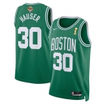 Men's Boston Celtics #30 Sam Hauser Kelly Green 2024 Finals Champions Icon Edition Stitched Basketball Jersey