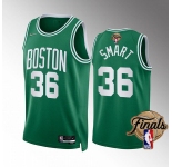 Men's Boston Celtics #36 Marcus Smart Green 2022 Finals Stitched Jersey