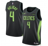 Men's Boston Celtics #4 Jrue Holiday Black 2024-25 City Edition Stitched Basketball Jersey