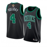 Men's Boston Celtics #4 Jrue Holiday Black 2024 Finals Statement Edition Stitched Basketball Jersey