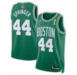 Men's Boston Celtics #44 Jaden Springer Kelly Green 2024 Finals Champions Icon Edition Stitched Basketball Jersey